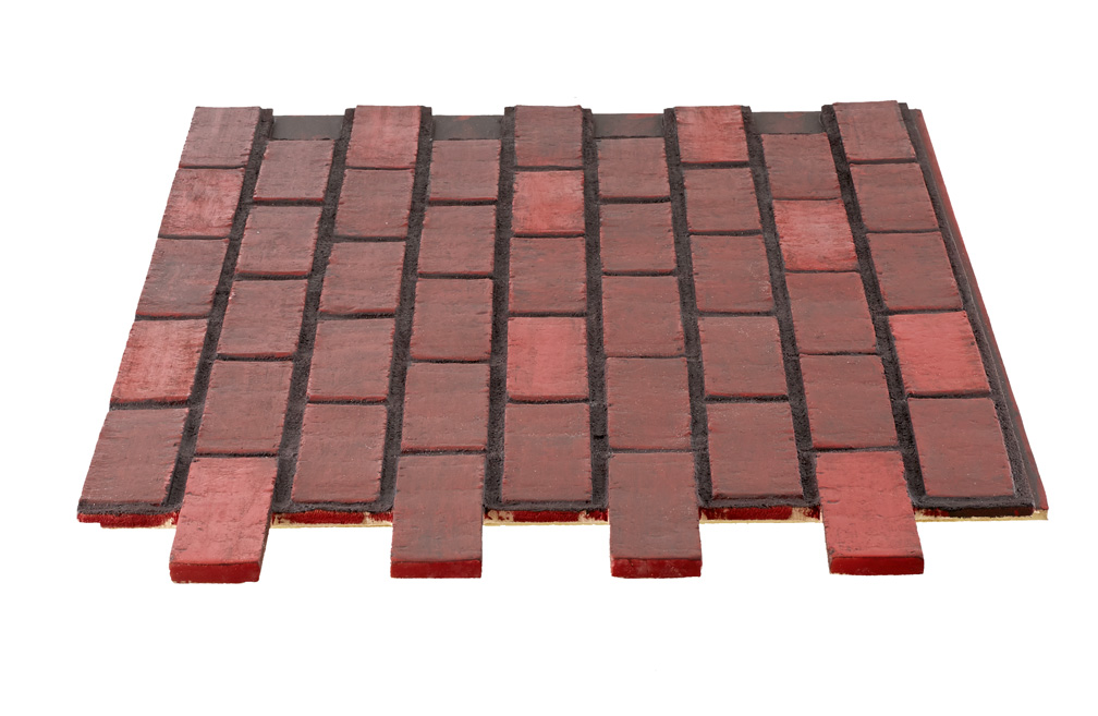 Smooth Brick Interlock - Dark Red Dark Grout